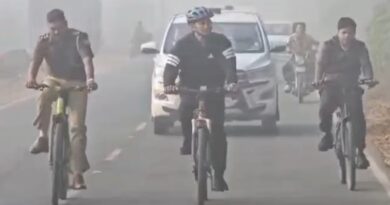 बिजनौर में एसपी ने साइकिल से किया 45 किमी कांवड़ मार्ग का निरीक्षण