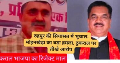 रुद्रपुर की सियासत में भूचाल: मोहनखेड़ा का बड़ा हमला, ठुकराल पर तीखे आरोप