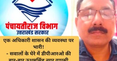 एक अधिकारी शासन की व्यवस्था पर भारी! – सवालों के घेरे में डीपीआरओ की बार-बार ऊधमसिंह नगर वापसी – दस साल में तीसरी बार जिले में तैनाती, तबादला व्यवस्था पर उठ रहे सवाल