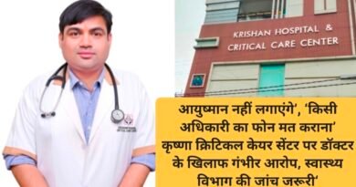 आयुष्मान नहीं लगाएंगे’, ‘किसी अधिकारी का फोन मत कराना’ कृष्णा क्रिटिकल केयर सेंटर पर डॉक्टर के खिलाफ गंभीर आरोप, स्वास्थ्य विभाग की जांच जरूरी‘