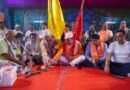 गाजे-बाजे और आतिशबाजी के बीच निकली महावीर ध्वज यात्रा विधिवत पूजन के बाद रामलीला मैदान में स्थापित किया गया महावीर ध्वज